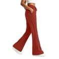 thumbnail image 5 of GUACER No Boundarie Women's Cotton Linen Pants High Waisted Wide Leg Trousers with Drawstring Front Seam Palazzo Pants, 5 of 7