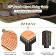 thumbnail image 6 of Gymax 9PCS Rattan Patio Dining Set w/ 8 Stackable Cushioned Chairs Wooden Tabletop, 6 of 10