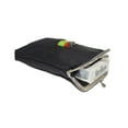 thumbnail image 3 of Genuine Leather Black Cigarette Case Holder Slim Pack Regular or 100's & Lighter Pocket with Metal Twist Clasp Black, 3 of 6