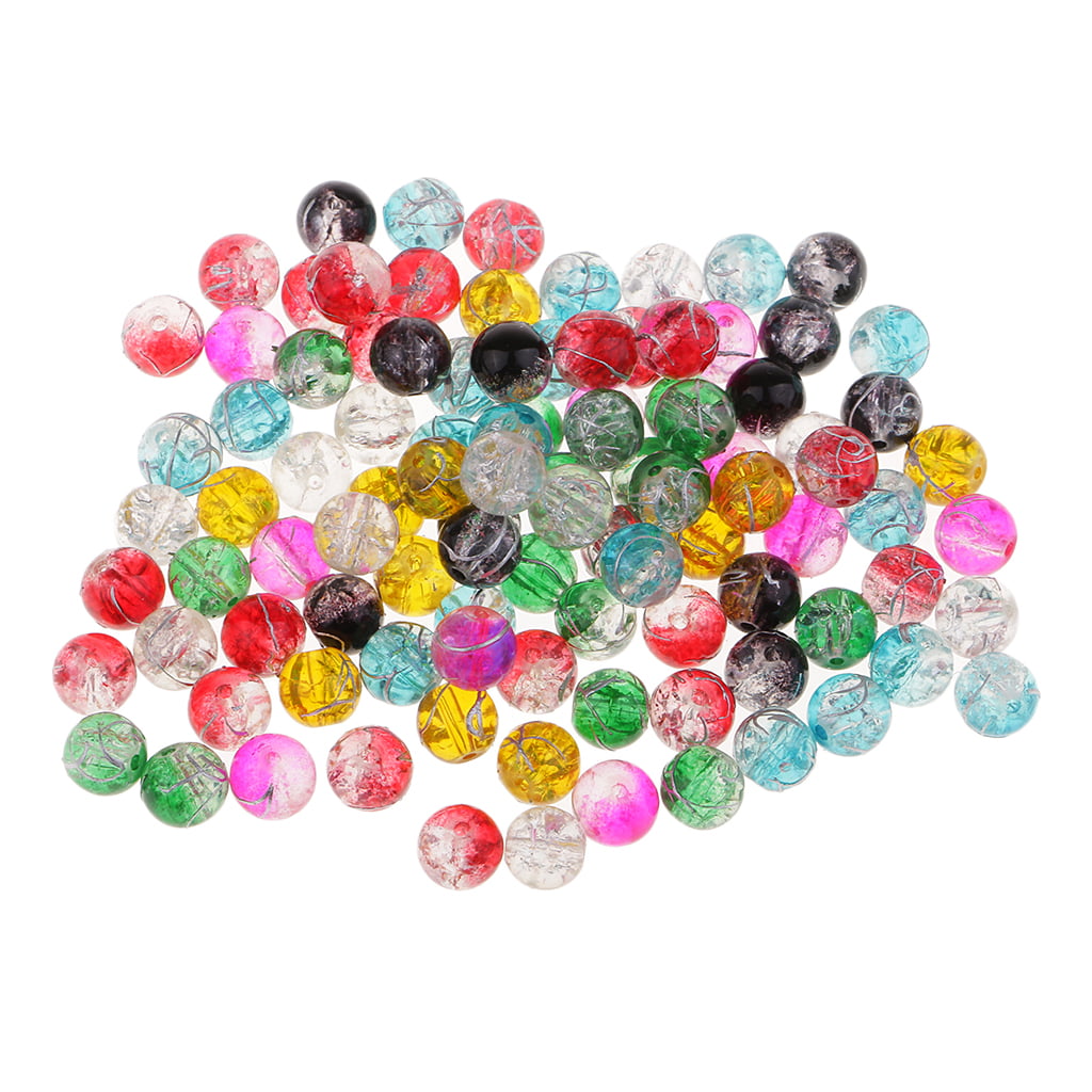 Sky Blue Baoblaze 100Pcs Glass Marble Beads for Aquarium Seven Colors