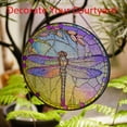 thumbnail image 4 of Hanging Stained Glass for Windows, Dragonfly Hand-Painted Sun Catcher Garden Hangings Christmas Mother's Day, Valentine's Day Ornaments Festival Gift (C Style), 4 of 5
