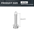 thumbnail image 2 of Tornillos de cabeza plana Phillips de acero inoxidable 304 M4 x 20mm combinados con arandelas de resorte y arandelas planas 20Pack, 2 of 6
