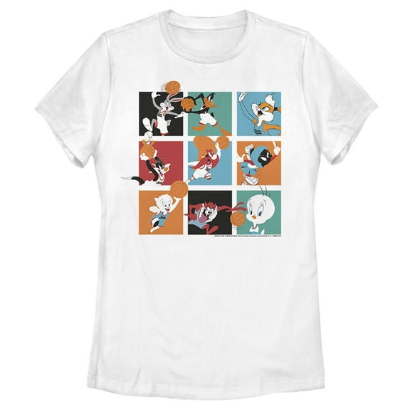 Women's Space Jam: A New Legacy Tune Squad Boxes  Graphic Tee White X Large