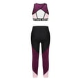 thumbnail image 4 of Alvivi Kids Girls Two Piece Yoga Sports Outfits Crop Top with Athletic Leggings Workout Tracksuit Pink Black 8, 4 of 7