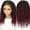 WineRed, variant on More Beautiful Short Knotless Box Braided Wig For Black Women with Curly Ends, Full Lace Synthetic Hair Dark Brown