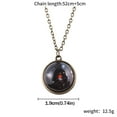 thumbnail image 3 of Collar para mujer, joyería para mujer, collar con colgante del sistema solar, collar de clavícula con cúpula de cristal de doble cara de galaxia., 3 of 4