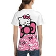 thumbnail image 6 of Hello Kitty T Shirts For Girls Boys, 3d Print Cartoon Graphics T Shirt, Youth Crewneck T-Shirt, Unisex Short Sleeve Top Tees Age 4-16 Years, 6 of 7