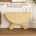 thumbnail image 3 of Ciphrias Folding Dining Table 43 Inch Round, Wild Oak MDF Compact Table for Small Spaces Dining Room, 3 of 8