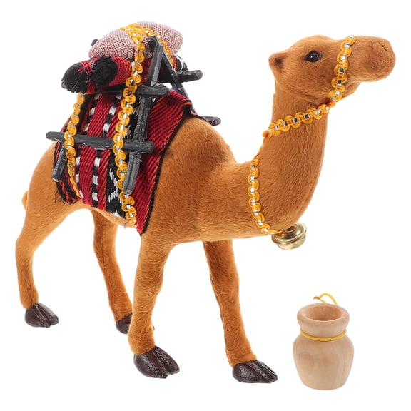 WEUVEB Realistic Multi-Color Camel Figurine for Desktop Decoration, Home Ornament, Office Decor, Idea