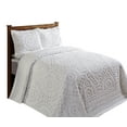 thumbnail image 6 of Better Trends 81" x 110" Bedspread For Twin Size Bed 100% Cotton Soft & Breathable Bedding Luxurious Medallion Design, Machine Washable (White) Rio Collection, 6 of 6