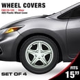 thumbnail image 5 of Topline Products C80135-15S Silver 15" ABS Wheel Cover | Universal Hubcap | High Impact Strength | Heat-Resistant | Pack of 4, 5 of 6