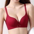 thumbnail image 4 of HBGVBA Seamless Bras for Women V Neck Thin Strap Wireless Bra Solid Color Breathable T-shirt Bra, 4 of 5
