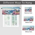 thumbnail image 6 of Bear Curtain Valance for Kitchen Beach Ocean Wildlife Animal Flowers Nature Scenery Rod Pocket Valances for Bedroom Living Room Dining Room 54 by 18 in, 1 Panel, 6 of 6