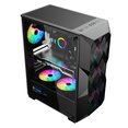 thumbnail image 3 of Black Tempered Glass ATX Tower Gaming PC Case, 3 of 5