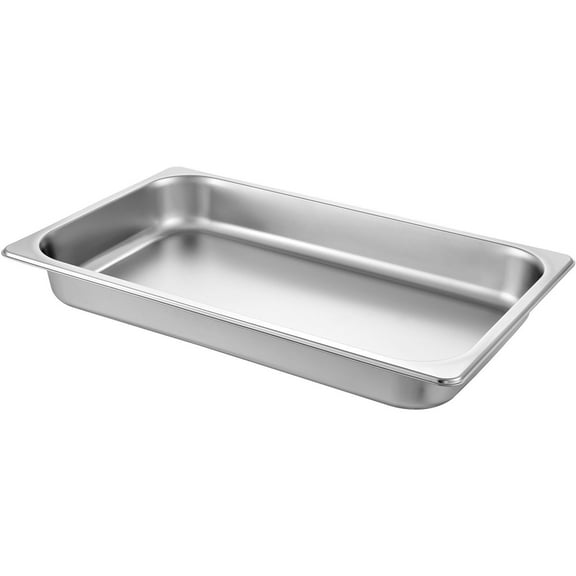 6-Pack Stainless Steel Deep Hotel Pans / Steam Table Pans - Full Size, 8.5L (20.9" x 12.8" x 2.6") - Anti-Jam Oven & Food Service Containers for Catering, Commercial Use