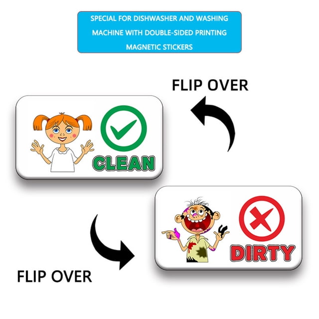 TIMIFIS Stickers Fun And Practical Home Decor Double Sided Fridge Magnet Dishwasher Magnetic Sticker Clean Dirty Sign Halloween DecorationsFall