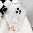 thumbnail image 3 of Sanrio Hello Kitty Chain Transparent Cases For iPhone 15 14 13 12 11 Pro Max Mini Plus XR XS protection Liquid Silica Gel Cover, 3 of 6