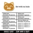 thumbnail image 2 of Round Cat Face Happy Wood Mini Charms Shapes DIY Craft Jewelry - No Hole - Various Sizes (16pcs), 2 of 7