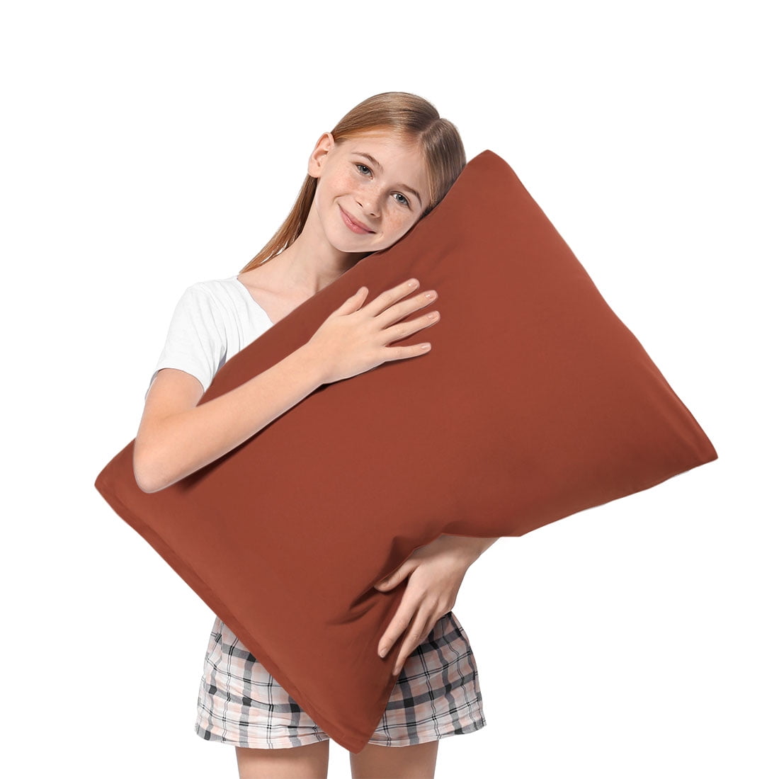Unique Bargains 2-Piece Soft Microfiber Pillowcases, Queen, Orange