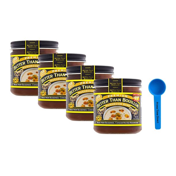 Better Than Bouillon Mushroom Base 8 Oz (Pack Of 4) Bundle With