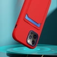 thumbnail image 3 of Compatible with iPhone 14 Plus Case with Card Holder Silicone Shockproof Protective Phone Case Slim Anti-Scratch Microfiber Lining Grade Drop Protection Cover Blue Purple, 3 of 8