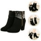 thumbnail image 2 of EeaseMX 1 par de delicadas botas de tacón para otoño e invierno para mujer, botines cortos para boda, 2 of 7