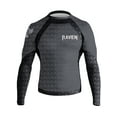 thumbnail image 2 of Raven Fightwear Men's BJJ Shark Attack Rash Guard Long Sleeve MMA Black Edition 4X-Large, 2 of 3