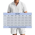thumbnail image 3 of Uwinwear Men's Linen Casual 2 Piece Outfit Mock Neck Short Sleeve Shirt and Side Button Shorts Set Casual 2 Piece Summer Outfit,Khaki,L, 3 of 6