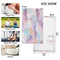 thumbnail image 6 of Yayeee 2 Pack Hand Towels for Bathroom 100% Cotton 16" x 28" Soft Absorbent Kitchen Towel, Watercolor Marble Pattern, 6 of 7