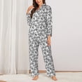 thumbnail image 3 of Wukai Snake Print Women's Pajama Set - Soft Long Sleeve Sleepwear for Comfort and Style-X-Large, 3 of 9