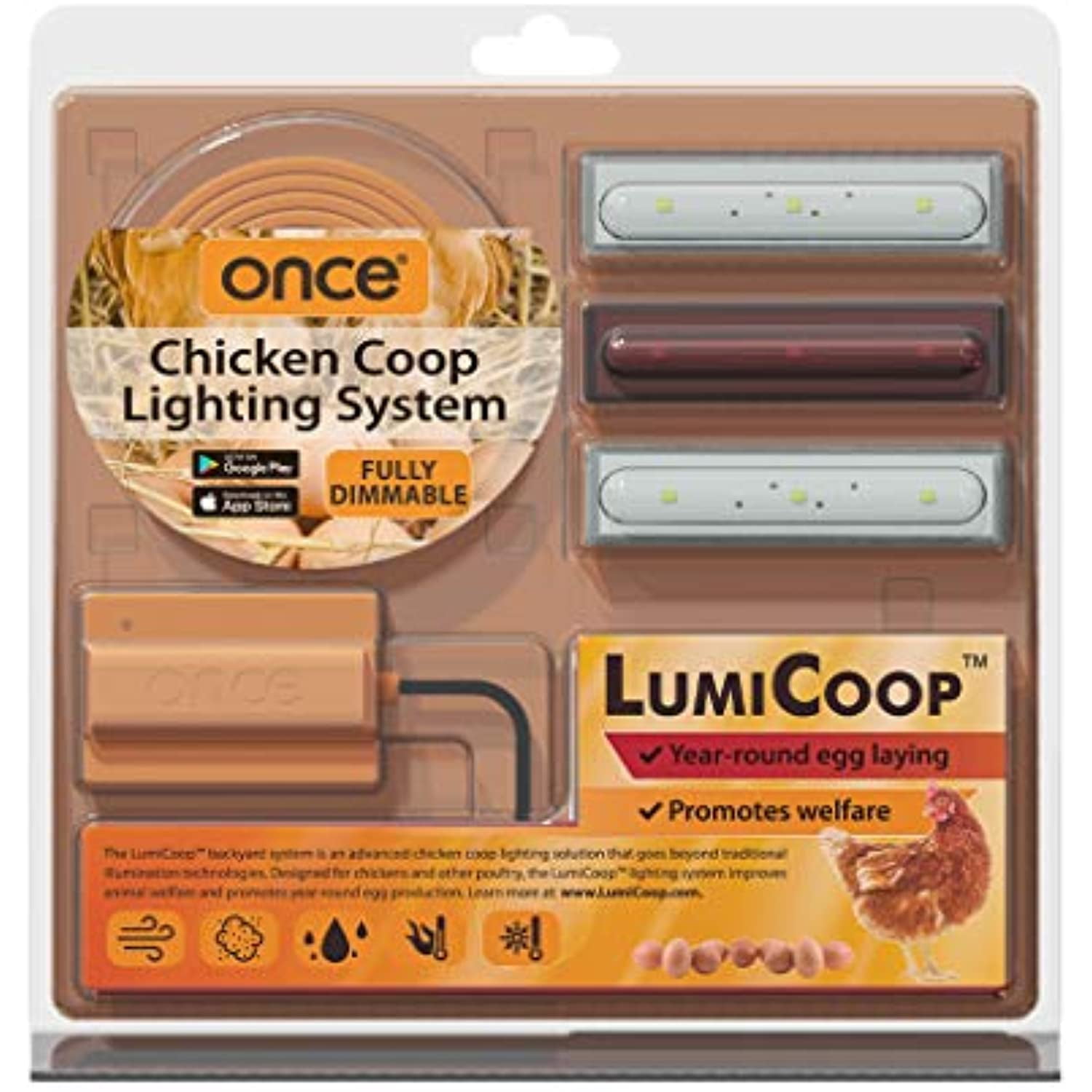 LumiCoop Chicken Coop Lighting System Red Light Wavelength Promotes