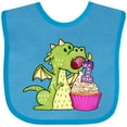 thumbnail image 3 of Inktastic Dragon Cupcake 1st Birthday Boys or Girls Baby Bib, 3 of 4