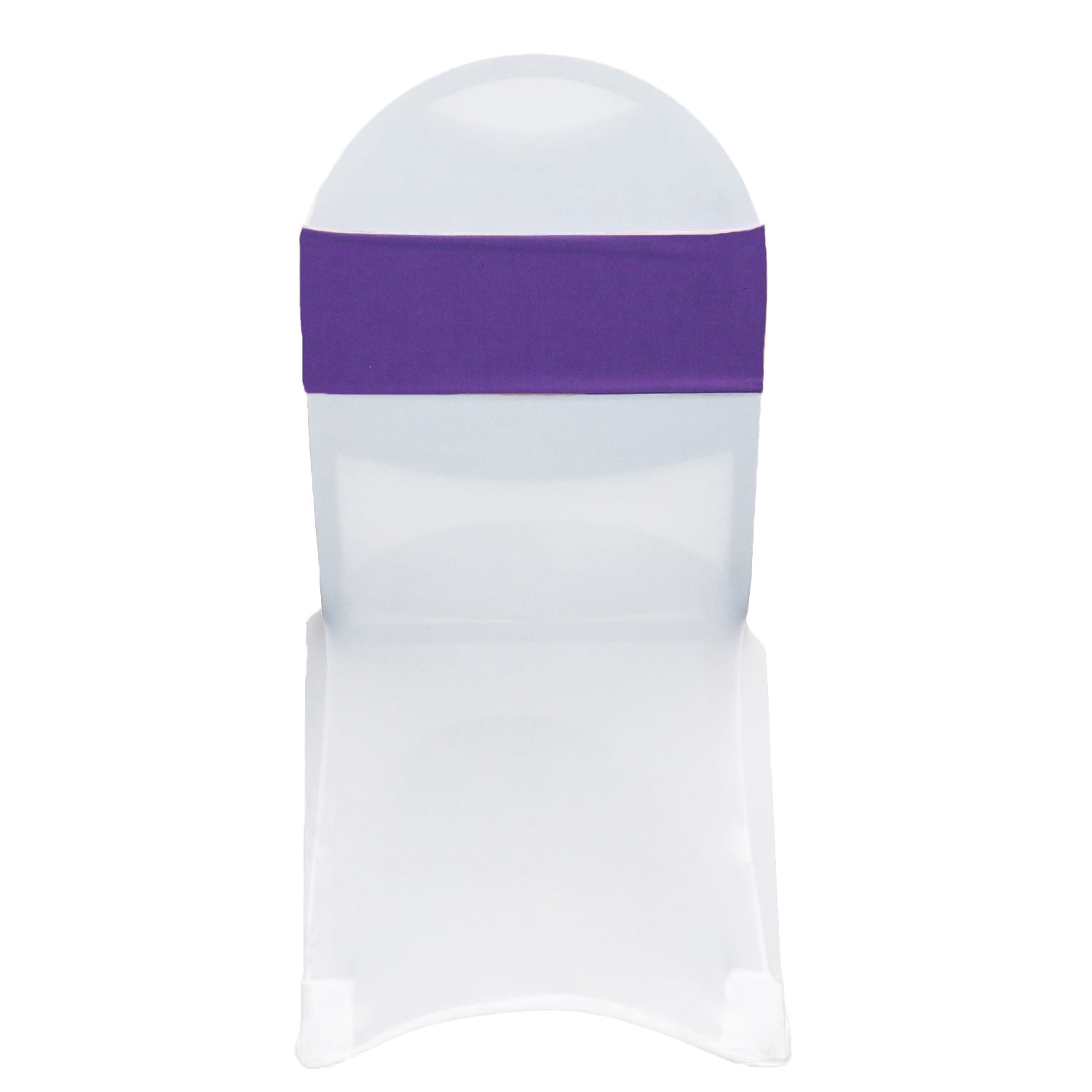 Pack of 10 Stretch Chair Sashes Lavender Spandex Chair Band