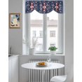 thumbnail image 5 of Blue Boho Retro Geometric Tie Up Valances Curtain, Adjustable Kitchen Ethnic Abstract Pattern Valances for Windows Decor, Rod Pocket Short Curtains Set for Bedroom/Bathroom, 60"x18", 5 of 8