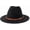 R Brown Belt-black, variant on Women Classic Felt Fedora Wide Brim Hat with Belt Buckle