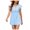 Light Blue-01, variant on Mittory Womens Plus-Size Tunics Petal Short Sleeve Tops Summer V Neck Button Down Eyelet Shirts