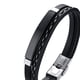 thumbnail image 2 of Brazalete de acero inoxidable Hugo Negro 8,27 pulgadas, 2 of 10