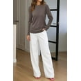 thumbnail image 3 of SOMER Sweaters for Women Casual Lightweight Long Sleeve Crew Neck Solid Basic Sweater Tops, 3 of 6