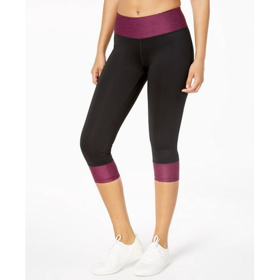 Ideology Womens Rapidry Colorblocked Capri Leggings