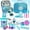 Blue, variant on Sunforu Princess Make up Set for Girls, Washable and Non-Toxic Cosmetic Toy Set with Bag, Toddler Makeup Gift for Girls Aged 3-12 Years