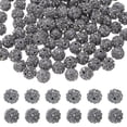 thumbnail image 1 of 105 Pcs 10mm Perlas de arcilla con strass para hacer joyería, perla de bola de discoteca a granel para pulsera, collar, arete, manualidades, decoración DIY, gris transparente, 1 of 7