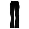 thumbnail image 5 of Fmbrln Leggings for Women Velvet Yoga Pants Stretchy Waist Flare Leg Pants for Workout Gym Running, 5 of 8