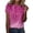 Hot Pink, variant on Casual Women T Shirt Short Sleeve Crew Neck Breathable Graphic Tee Summer Classic Fit Top Hot Pink L