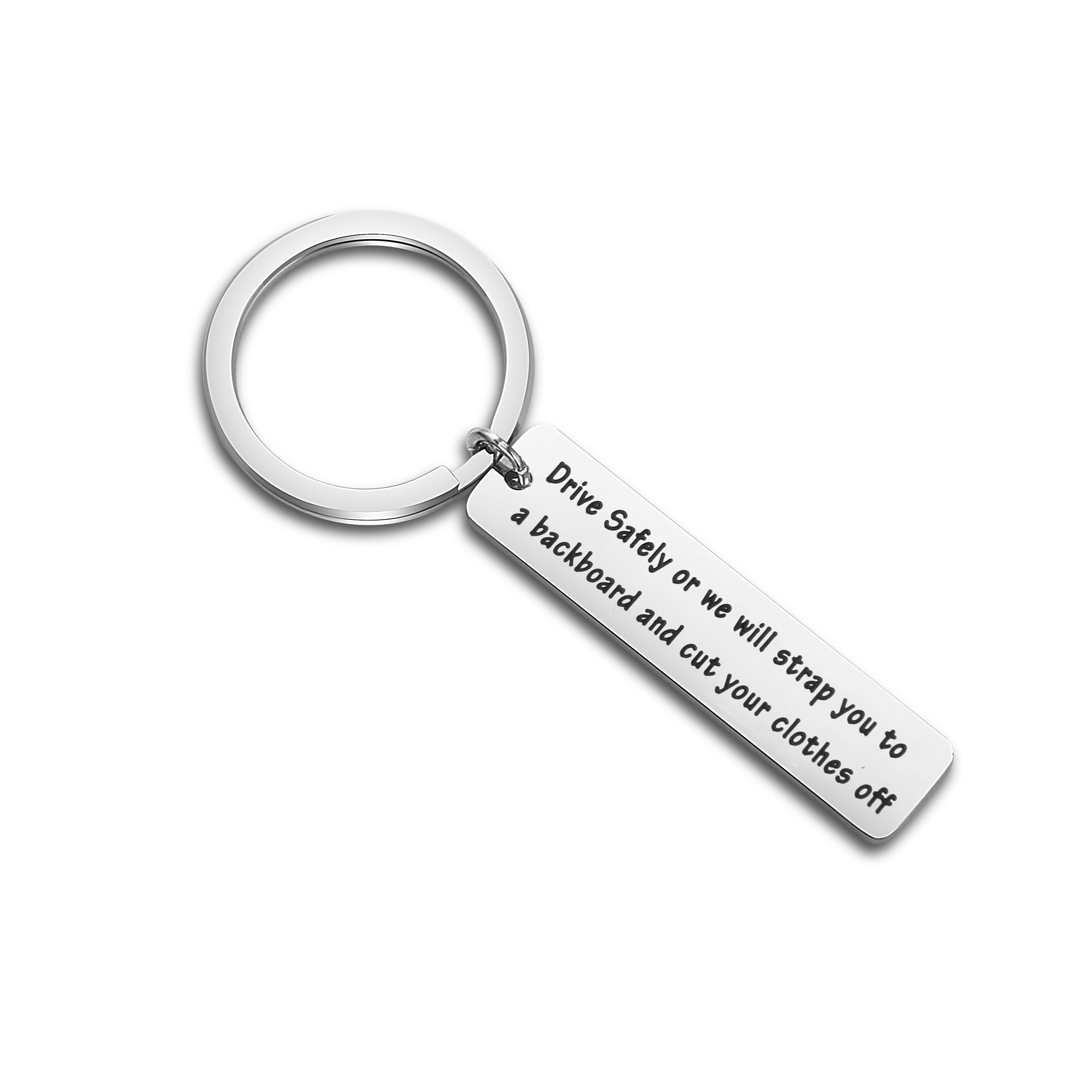 Dad Gift Valentines Day Gifts Udobuy Drive Safe Keychain I Need You Here with Me Husband Gift Boyfriend Gift Trucker Gift Sweet 16 Gift Men Gift 