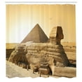 thumbnail image 3 of Ambesonne Vintage Shower Curtain, Egptian Pyramids, 69"Wx75"L, Sand Brown, 3 of 5
