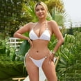 thumbnail image 5 of qucoqpe Bikini Sets for Women Two-piece Bathing Suit Fashion Cute Casual Solid Color Swimsuit Summer Vacation Swimwear, 5 of 5