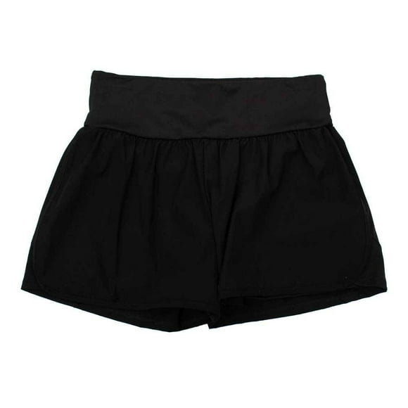 Short Athletic Works para Dama Diseño Doble con Jareta Negro Talla G