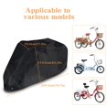 thumbnail image 2 of Funda para triciclo Klmnop, impermeable y resistente al viento, 200 x 70 x 110 cm, color negro, 2 of 6
