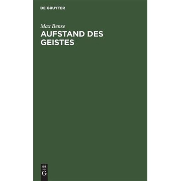Pre-Owned Aufstand Des Geistes: Eine Verteidigung Der Erkenntnis (Hardcover)