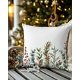 thumbnail image 4 of Christmas Decorative Throw Pillow Covers 18x18 Inch Set of 2 Eucalyptus Leaves Pillow Cases for Couch, Christmas Berry Cushion Case for Living Room Bedroom Bed Car Chair, 4 of 8